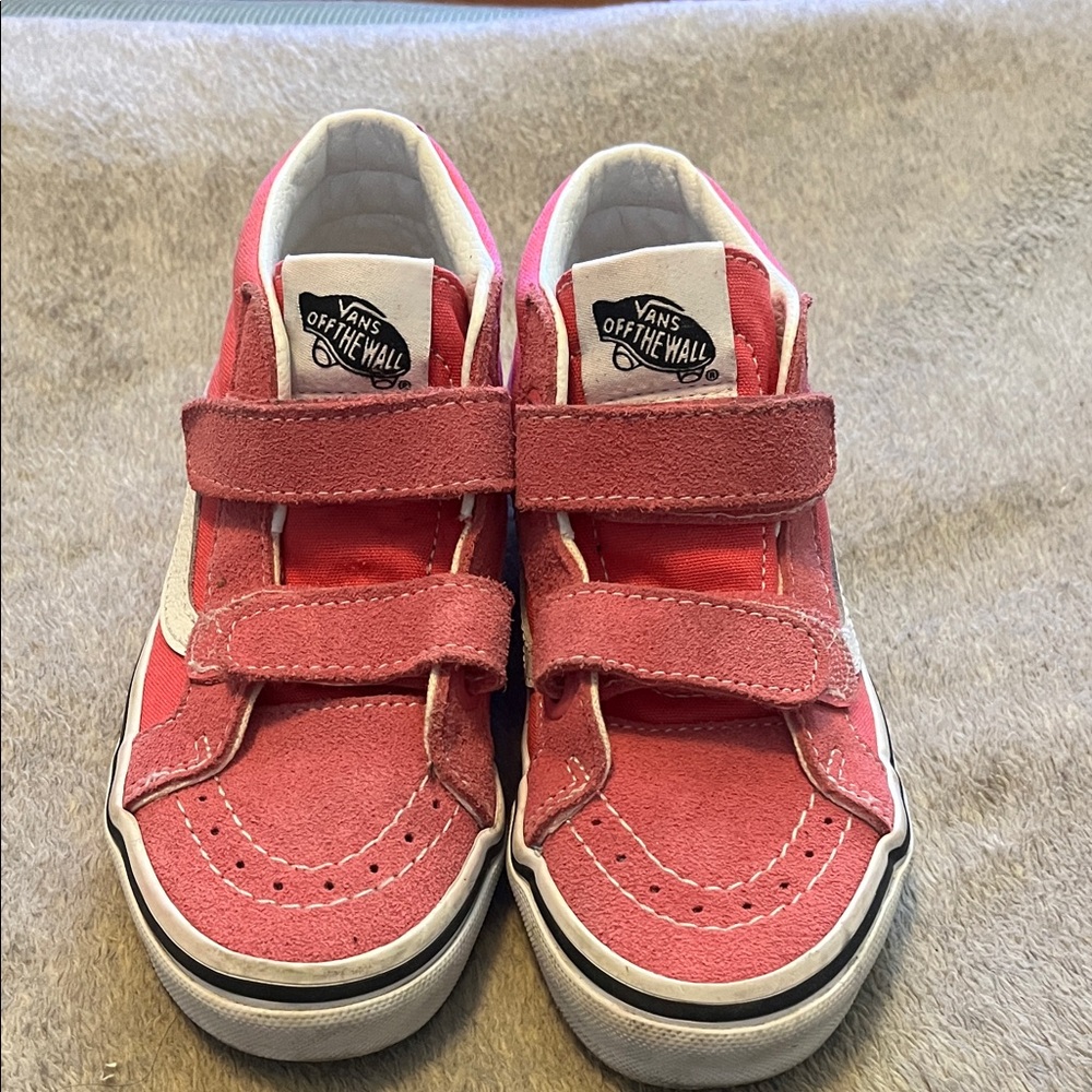 Vans Kids Velcro Pink Sneakers